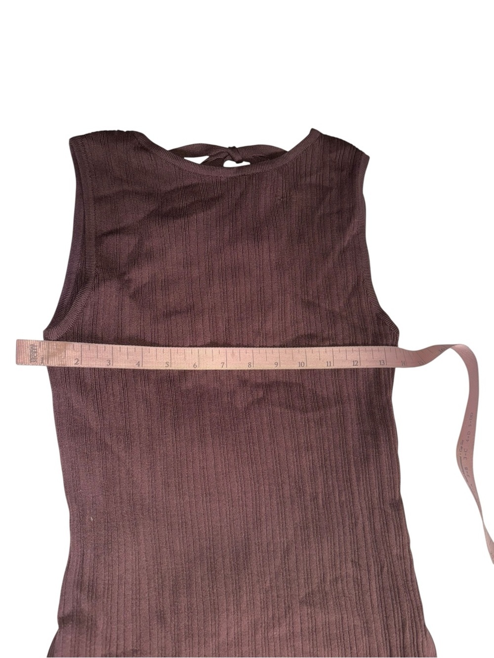 Princess Polly Mayok Ribbed Mini Dress Brown L/XL - Picture 5 of 9